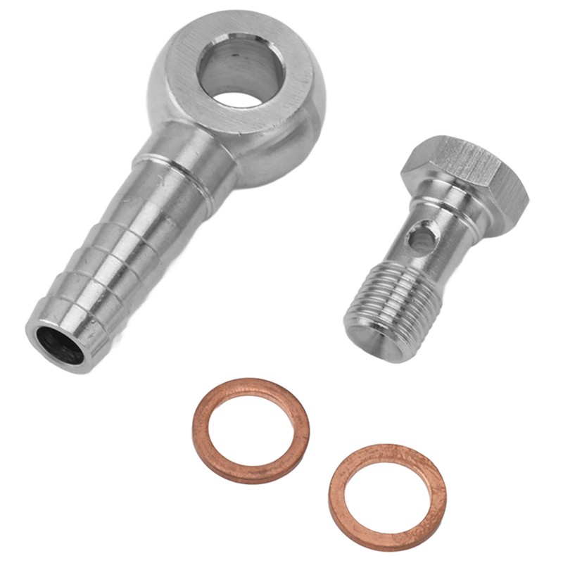 Brake Banjo Bolt M10x1.0 to 1/4 in Brake Line Banjo