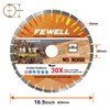 FEWELL 16 1/2 inch Bridge Saw Blade for Cutting Granite,