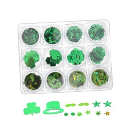 FOMIYES Press on Nails Green Glitter Nail Art Supplies Glitter Sequins for Diy Manicure Decor