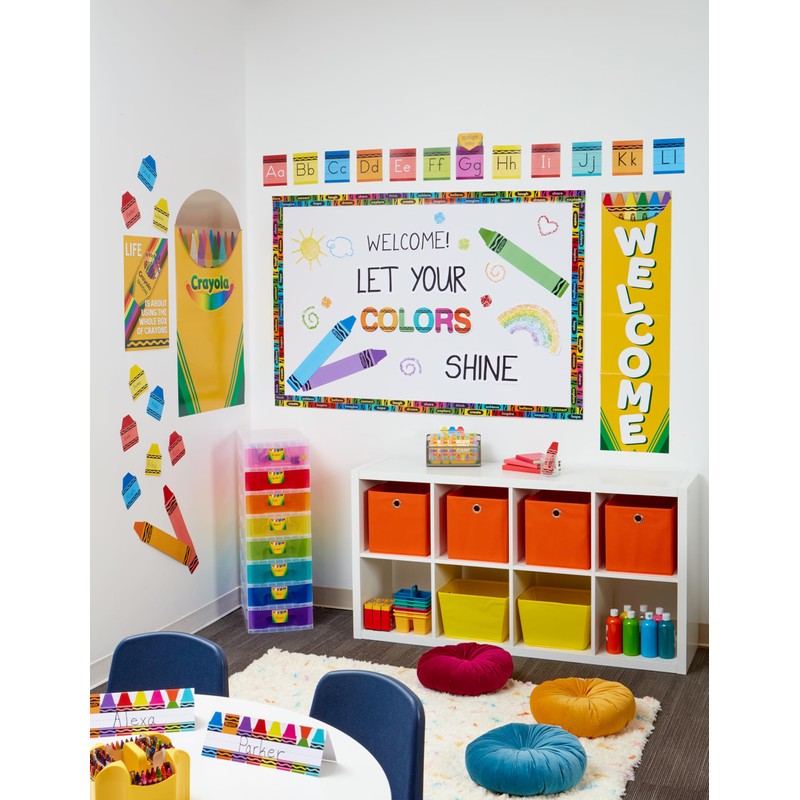 Eureka 847818 Crayola Crayons Mini Alphabet Bulletin Board Set for