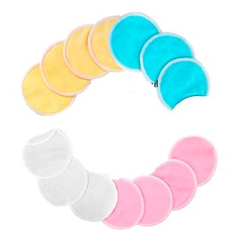 Almohadillas Desmaquillantes Reutilizables Microfibra 4pz Rosa Azul Blanca Amarilla