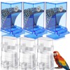 Yaomiao 6 Pcs No Mess Bird Feeders Automatic Clear Parrot