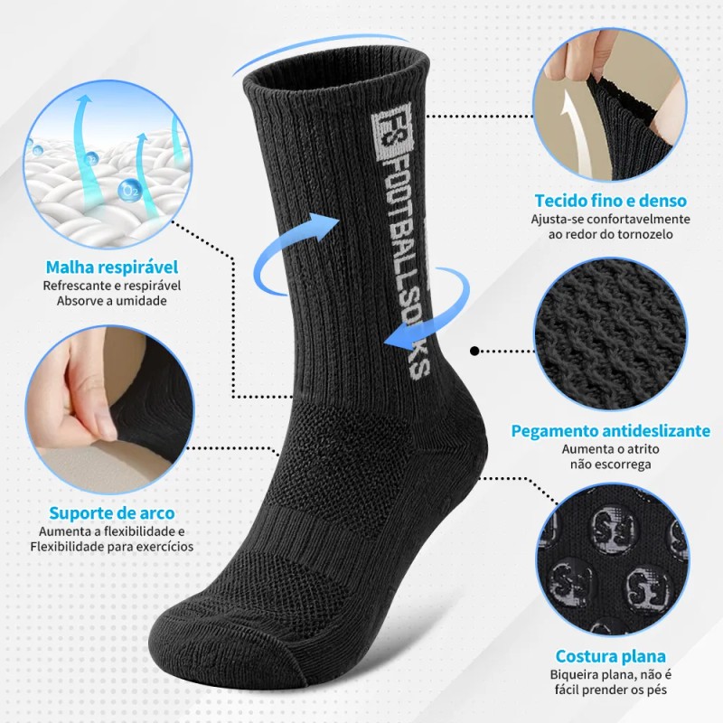 12 Pares Calcetines Futbol Medias Deportes Antideslizantes12