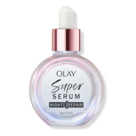 Olay Super Serum Reparador Nocturno 30 Ml 1 Fl Oz Night Repair Tratamiento Para El Cuidado De La Piel Con cido Saliclico, Niacinamida, cido Lctico,...