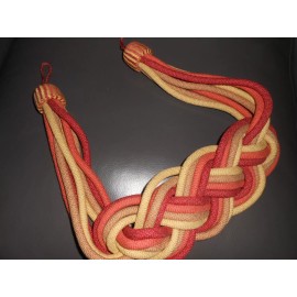 Lee Jofa SOLARIUM CORD TIEBACK in BLAZE brick red gold tones for Curtains drapes