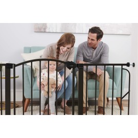 Regalo Safety 58" Extra Wide Arch Baby Gate, Pressure Mount for Doorways & Bottom of Stairs, Babies, Toddlers & Pets, Ages 6–24 Months, Tested & Trusted, American Designed, Family Owned