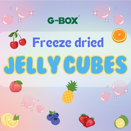 G-Box Freeze-Dried Orange Jello Cubes - 2 oz | USA-Made Freeze Dried Jelly | Freeze-Dried Candy| Trending TikTok Snack, TikTok Trend Items, Fruit Jelly Candy, Freeze Dried Oranges (Orange Jelly Snack)