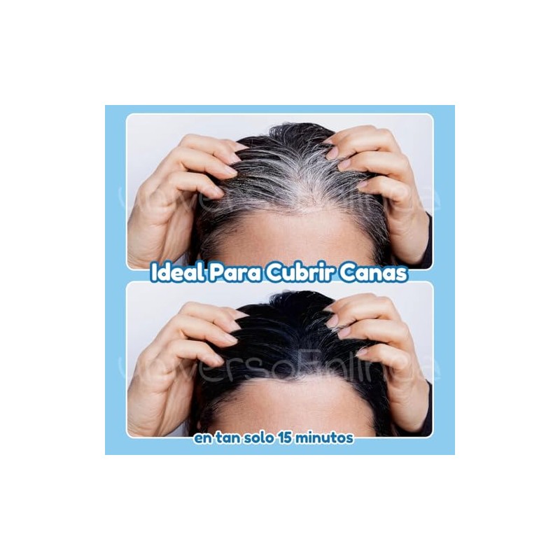 YAYAN HOUSE | 12 Sobres Shampoo Tinte Instantáneo 15min Cubre