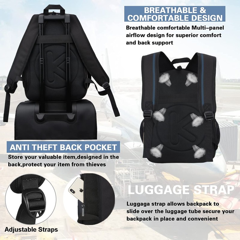 KEOFID classic carry-on travel backpack for men and women, Anti