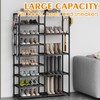 CSXGBAB Tall Garage Shoe Rack Large Capacity,Two Rows Versatile Hooks
