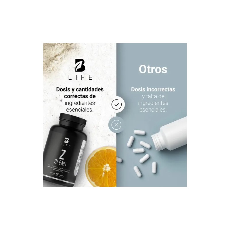 B Life Zinc Con Colágeno Y Vitamina C - 200