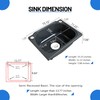 kitchen Single Bowl Utility Sink, Kitchen Wall-Mounted Sink 15.1 x