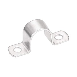 sourcing map 25mm(1") Rigid Pipe Strap, 2 Holes Tube Straps 304 Stainless Steel Tension Tube Clamp 4pcs