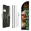 Burger Feather Flag Pole Kit for Hamburg Fast Food Store,Business