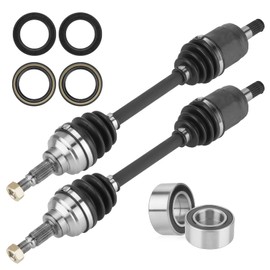 Youxmoto Front Left+Right CV Axle & Wheel Bearing Kit Fit for Honda FourTrax foreman 450 / TRX 450 1998 1999 2000 2001 2002 2003 2004; 4340 Chromoly Steel Drive Half Shaft