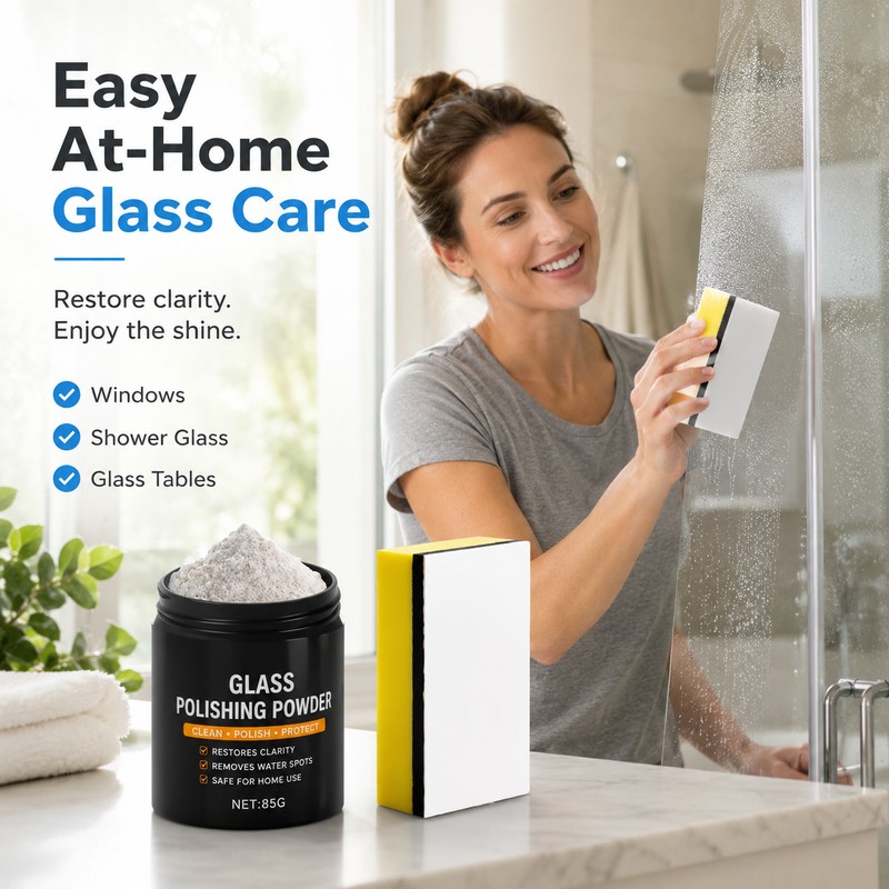 Glass Polishing Powder for Surface Care – DIY Clarity Restoring