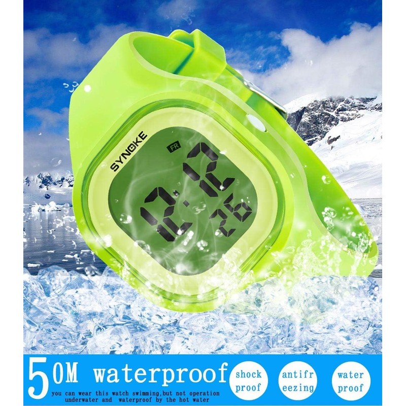 Womens Digital Watches LED Screen Military Waterproof Alarm Stopwatch 7