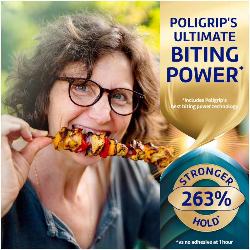 Poligrip Power Max Ultimate All-in-1 Denture Adhesive Cream, Zinc Free,