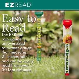 Headwind Consumer Products 820-1015RED EZREAD Rain Guage, Red, 20"