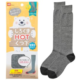 LEC Polar Bear HOT Socks, Ultra Thin, High Socks, Size Guide: 9.1 - 10.6 inches (23 - 27 cm), Heat-Generating Heat Fiber Plus α