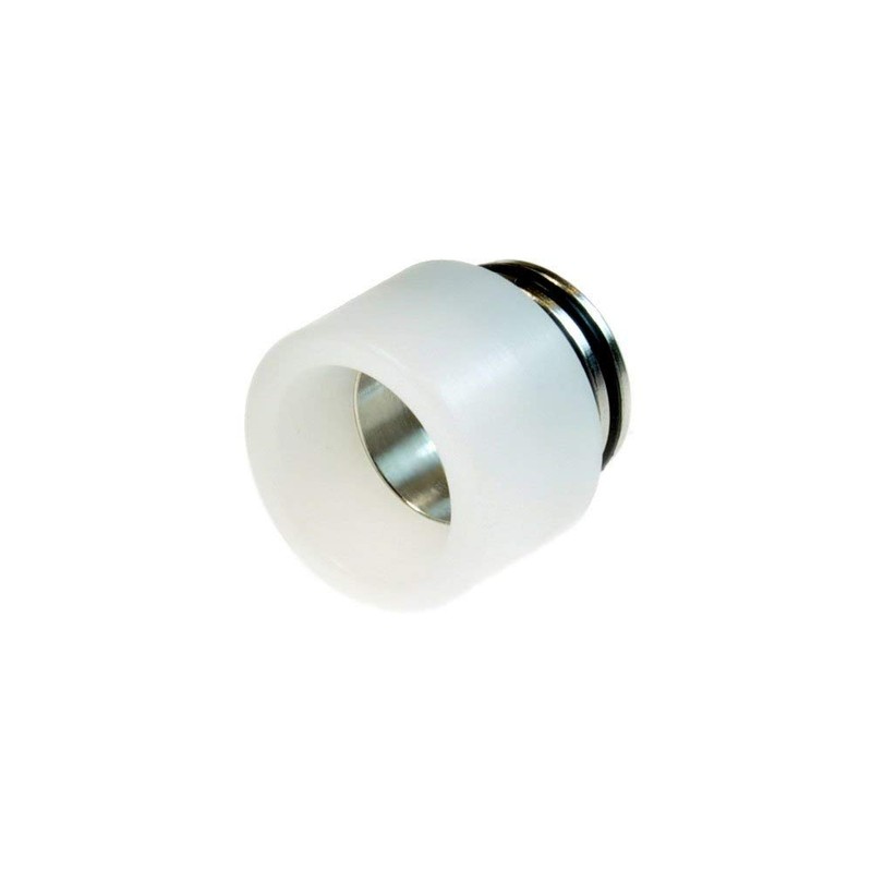 Armerah 810 Drip Tip eCig Mouthpiece Short/Wide Coloured-POM/Stainless-Steel Single White
