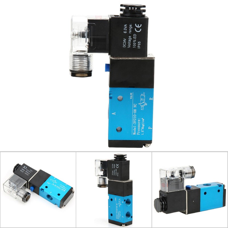 3V210-08 2 Position 5 Way Solenoid Valve PT1/4in 1.2MPa 170Psi
