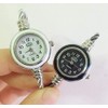 Womens Silver Classic Twisted Band Bracelet Round Wrist Watch White