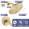 Lavatrum Brush Gold Shower Head and Handle Set Single Spray