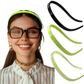 BIKCZEWIN 3 Pieces Thin Head Bands for Women's Hair Non Slip, Shark Tooth Ouchless Hairband Fashion Simple and Chic Headbands Daily Wear