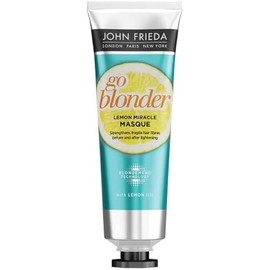 John Frieda Go Blonder Lemon Miracle Masque, In-shower Hair Treatment, Helps Strengthen Lightened Hair Fibers, 3.5 Ounce