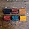 LITSTA Tiny Wallet, Ultra Small, Compact, Italian Leather, Pueblo, Camel