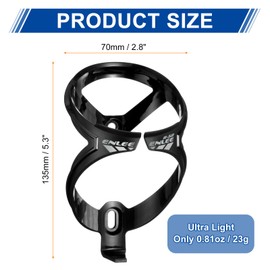 HARFINGTON 2pcs Bicycle Water Bottle Holder Ultra Lightweight Universal Bike Bottle Cages Cycling Cup Holder for MTB Road Gravel, Black