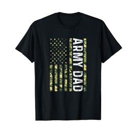 Proud Army Dad United States USA Flag For Father's Day T-Shirt