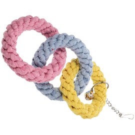 Artibetter Juguete Colgante para Petauros del Azúcar y Hámster, Anillos de Tela Resistentes, Juguete de Escalada para Jaulas, Accesorio Divertido para Ejercicio y Color Color Aleatorio