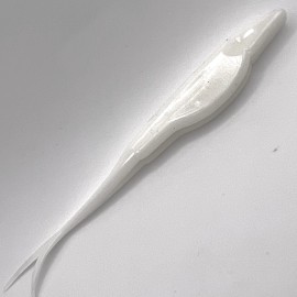 all in fishing 15ct 5" or 4" White forktail fluke Split Tail Jerk Bait . - White, 4 inch