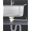 Phivan 3-1/2 Inch Commercial Sink Drain with Twist Handle Kitchen