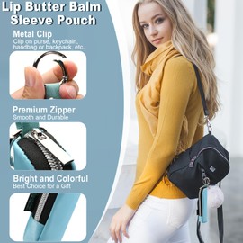 Beautyflier Tinted Lip Butter Balm Keychain Holder Compatible with Summer Fridays 0.5 Oz Lip Balm, Attachment for Summer Fridays, Shine Lip Gloss Portable Holder (Light Blue)