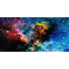 AWERT 36x18 inches Galaxy Aquarium Background Cloud Stars and Colorful Cosmic Universe Fish Tank Background Mystery Space Terrarium Background