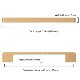 Asidrama 10 Pack 6.3 Inch(160mm) Champagne Bronze Cabinet pulls Cabinet pulls Kitchen Cabinet Handles, Cabinet Pulls Kitchen Cabinet Hardware for Cupboard Drawer Pulls