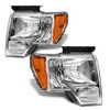 ADCARLIGHTS Headlight Assembly for 2009-2014 Ford F150 Pickup Headlamp fit