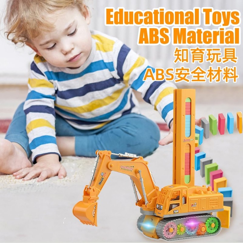 OBEST 4 in 1 Dominoes Train Building Blocks Toys 120