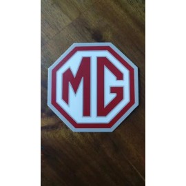 MG 4"  Badge Crest Logo Static Cling Color Label Vintage all MGA MGB Midget etc