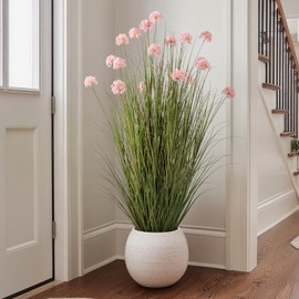 57in Lifelike Artificial Tall Grass Plant with 19 Lifelike Dandelion Flower and Non-Toxic,odorless Fake Tall Frass Plant Fake Plants for Indoor Decoration,Home Decor