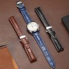 Moran Genuine Leather Watch Band, Replacement Strap, D Buckle, For