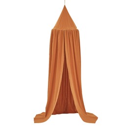 Brown Canopy Sheer Bedframe Mosquito Net Round Canopy House Decoration for Children