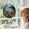 Zizzie Sea Turtle and Ocean Reef Round Suncatcher -7.9 in