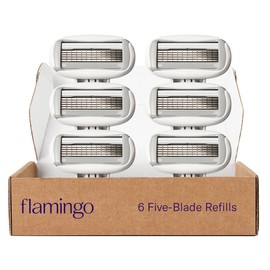 Flamingo Women's Original Razor Blade Refill Cartridges for Women - 6 Count - 5-Blade Shaving Razors for Women