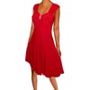 Funfash Women's Plus Size Red Empire Waist Dress, A-line Sexy