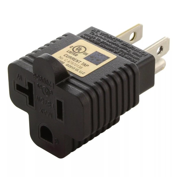 AC WORKS® 10-Pack Plug Adapter 20A T-Blade NEMA 5-20R to