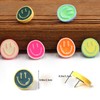 24 Smiley Face Decorative Push Pins, Cute Bulletin Board Push
